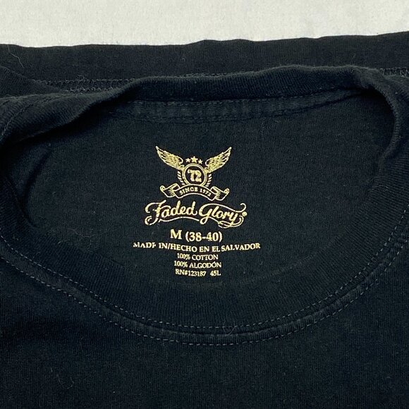 Faded Glory Screen Print Proud American USA Eagle Symbols Muscle Shirt Black M - Picture 11 of 13